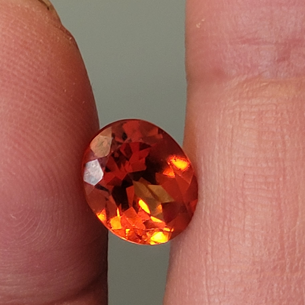 Rare Vibrant Super Orange Natural  Padparascha Sapphire Huge Oval Loose Gem